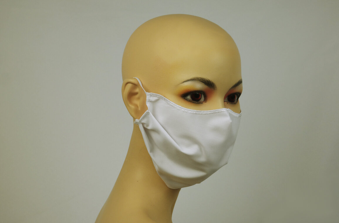 Fodgænger Monet tragt Mund-Nasen-Maske aus Stoff, weiß, bis 60° C waschbar, (ergonomisch,  wiederverwendbar), verschiedene , 27,95 €