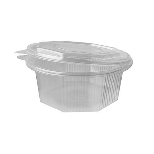 Haushaltsbox Salatbox mit Deckel, 500 ml, 8-eckig, transparent, 500 Stück
