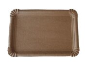 Pappteller Natur Braun, unbeschichtet,16 x 23 cm, 250...