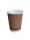 Kaffeebecher Coffee to go, Doppelwand glatt, braun-weiß, 300 ml, versch. Mengen